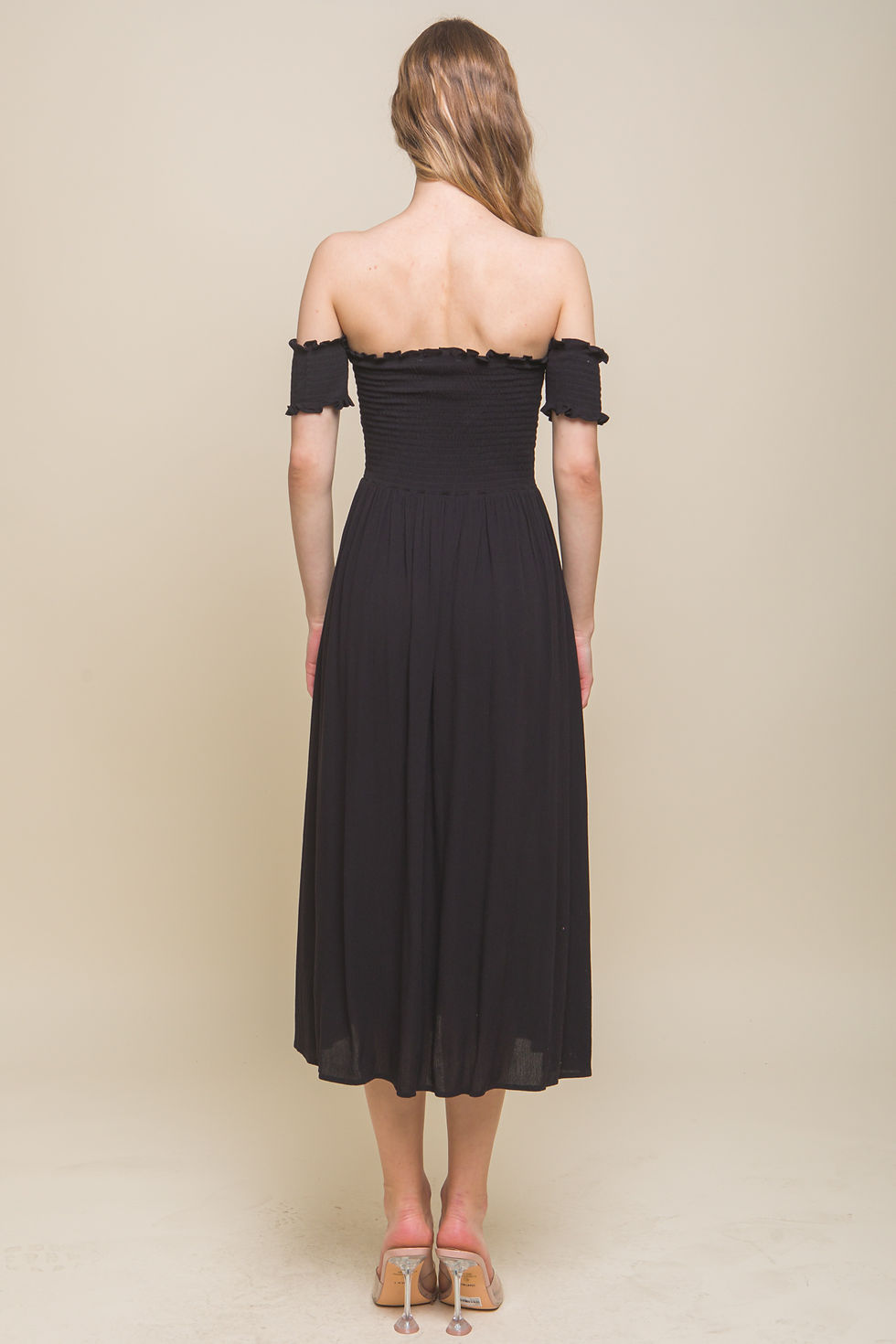 Thumbnail: Flowy Off The Shoulder Dress
