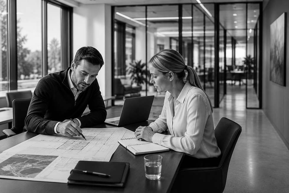 Professionals planning commercial CCTV drainage surveys.