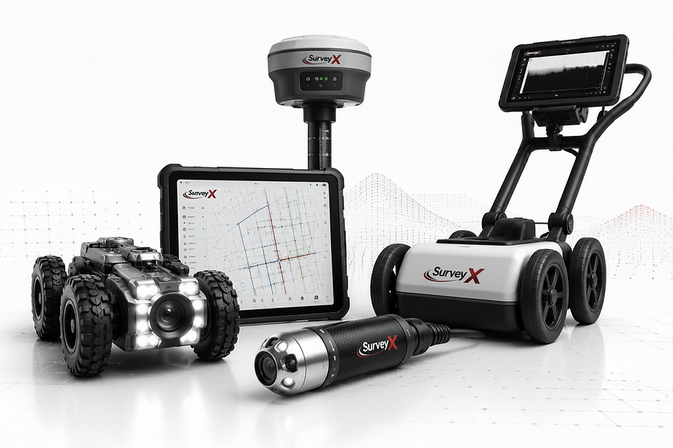 Survey X surveying equipment prepared for project deployment