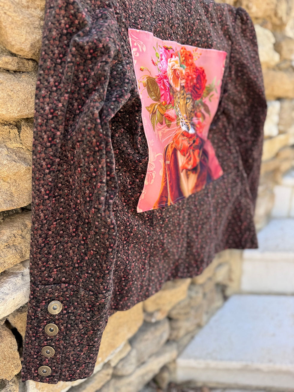 Miniature : veste customisée blazer femme, seconde main , LDkorshop