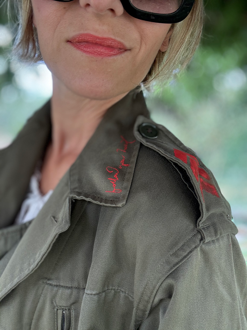 veste militaire customisée coupon VIERGE DE GUADELUPE