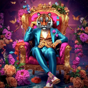 Coupon velours Tigre