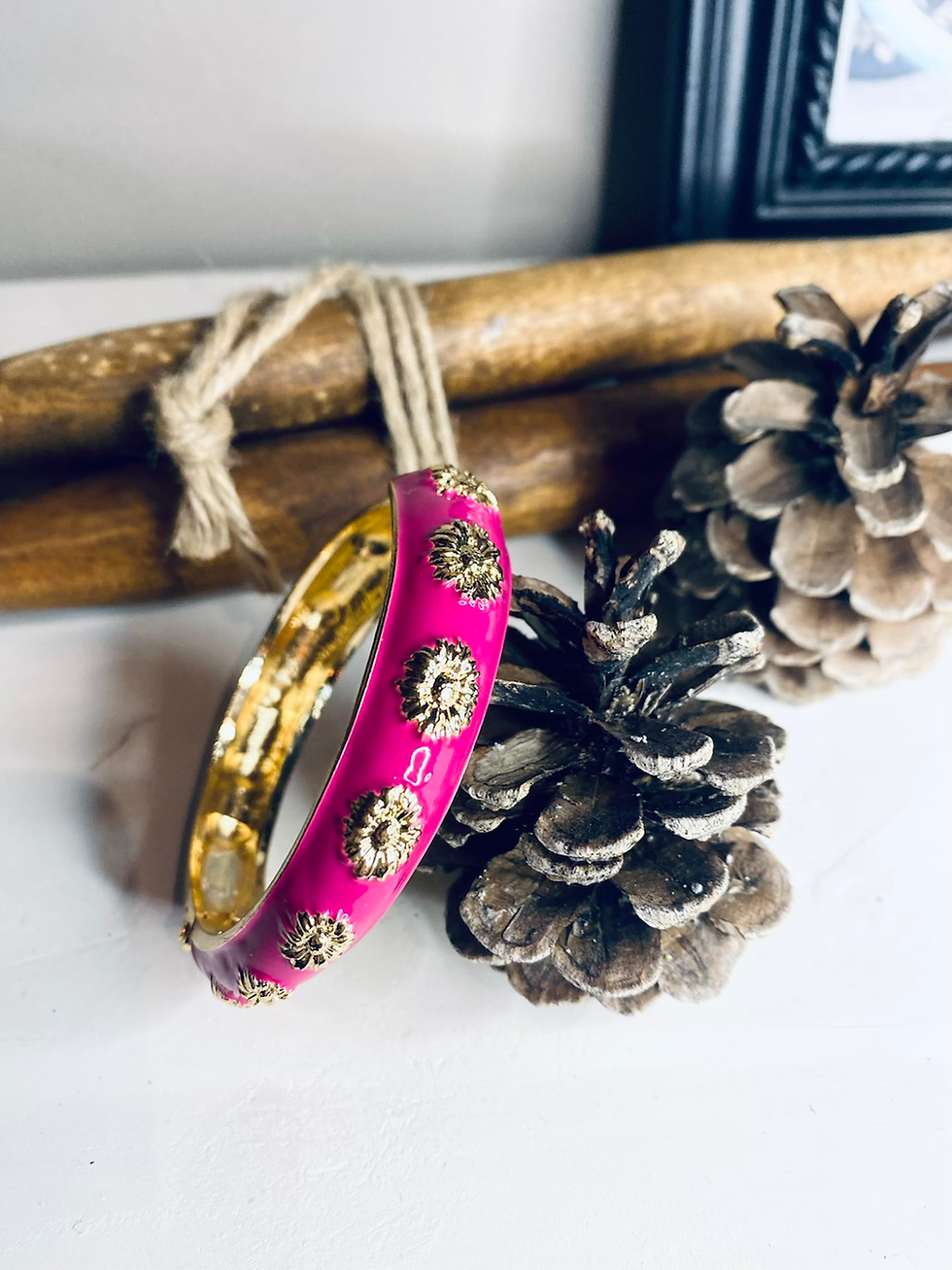 Miniature : Bracelet jonc femme Rose , Elledkorshop