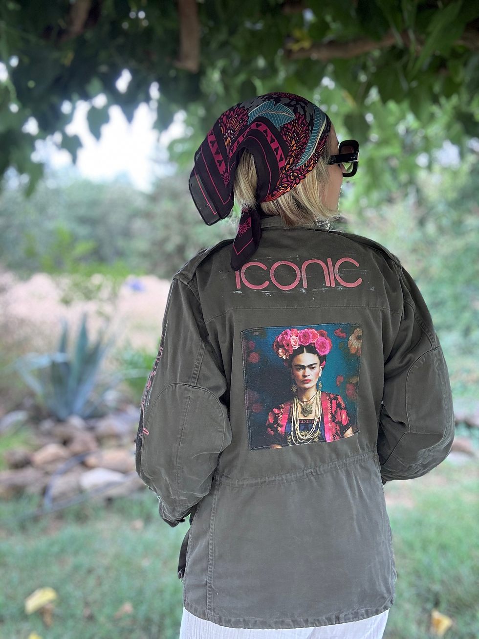 veste militaire customisée coupon FRIDA, Ldkorshop