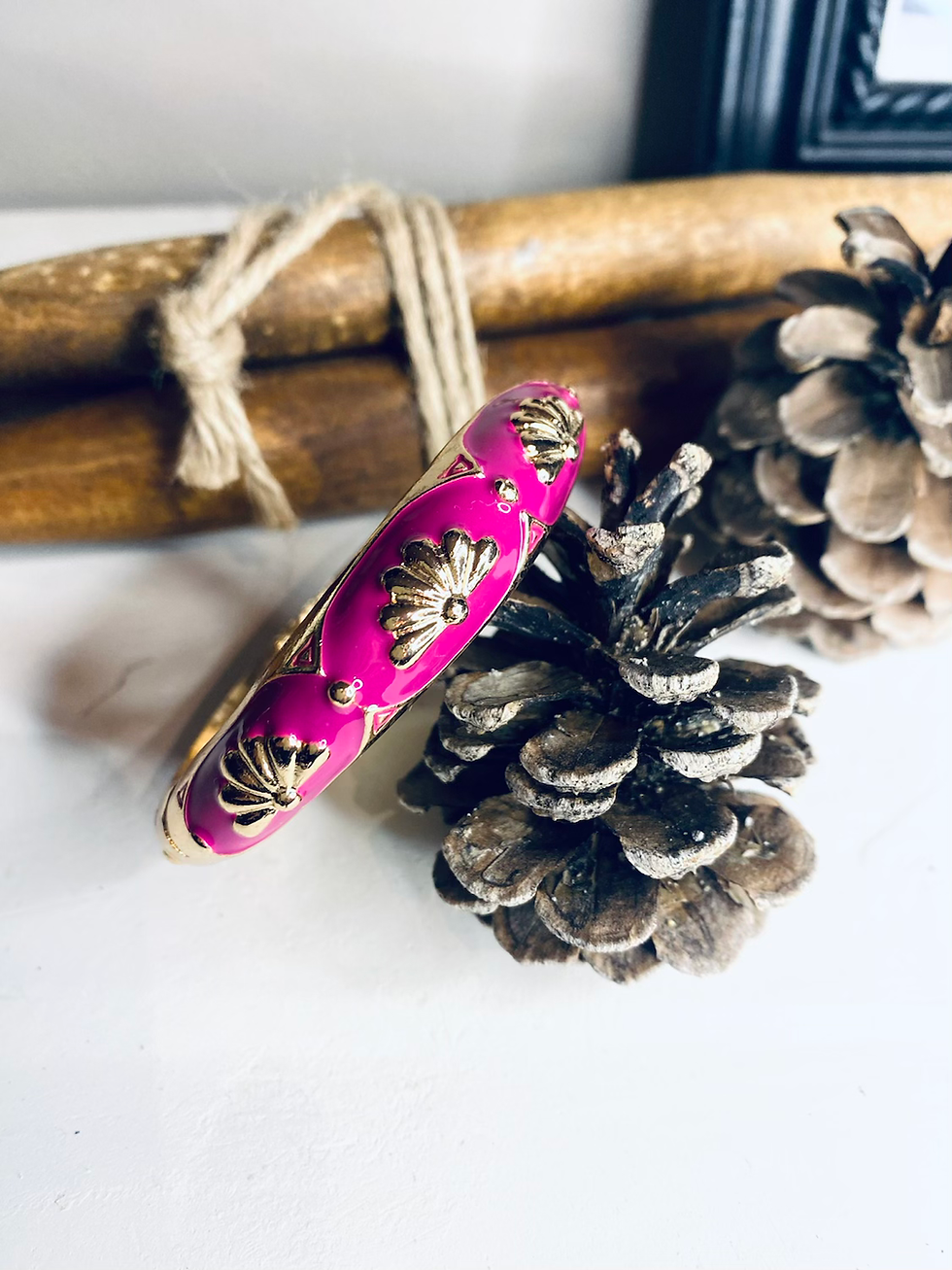 Miniature : Bracelet jonc femme Rose , Elledkorshop