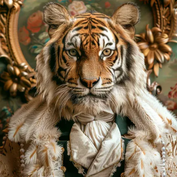 Coupon velours tigre