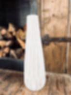 Vase en bois sculpté teinte écru,LDkorshop