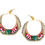 Miniature : boucles d'oreilles brodées en fil de soie et perles, LDkorshop