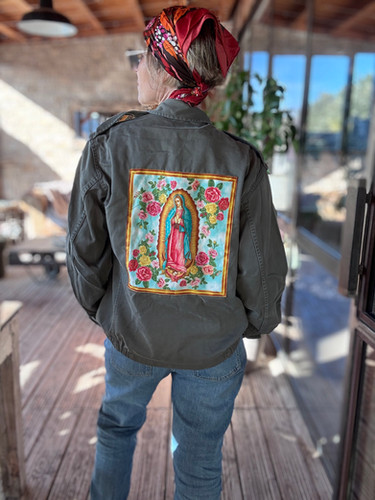 Veste militaire femme customisée