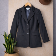 veste seconde main femme à customiser blazer noir classique SEC09
