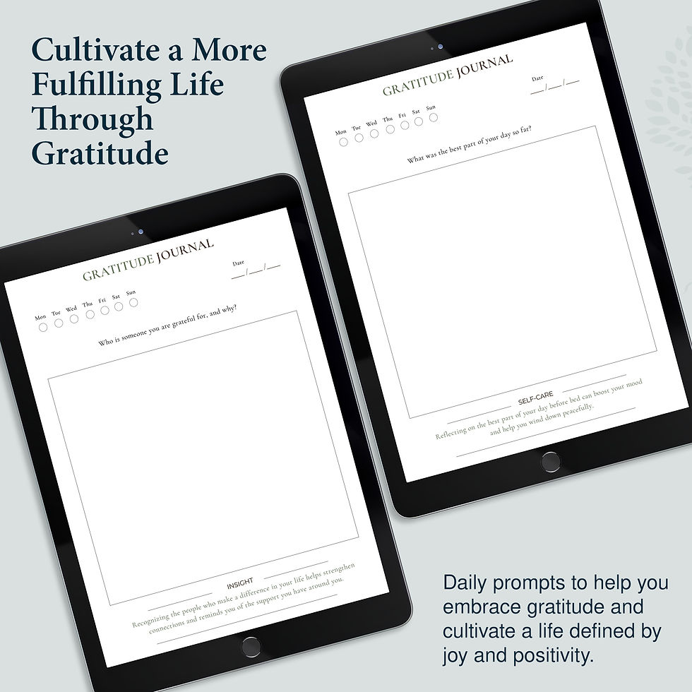 Thumbnail: Digital gratitude journal for adults displayed on tablet device