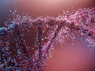 Abstract DNA strand representing the genetic factors behind ADHD heredity