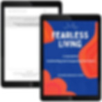 Confronting fears journal for adults – Fearless Living cover.