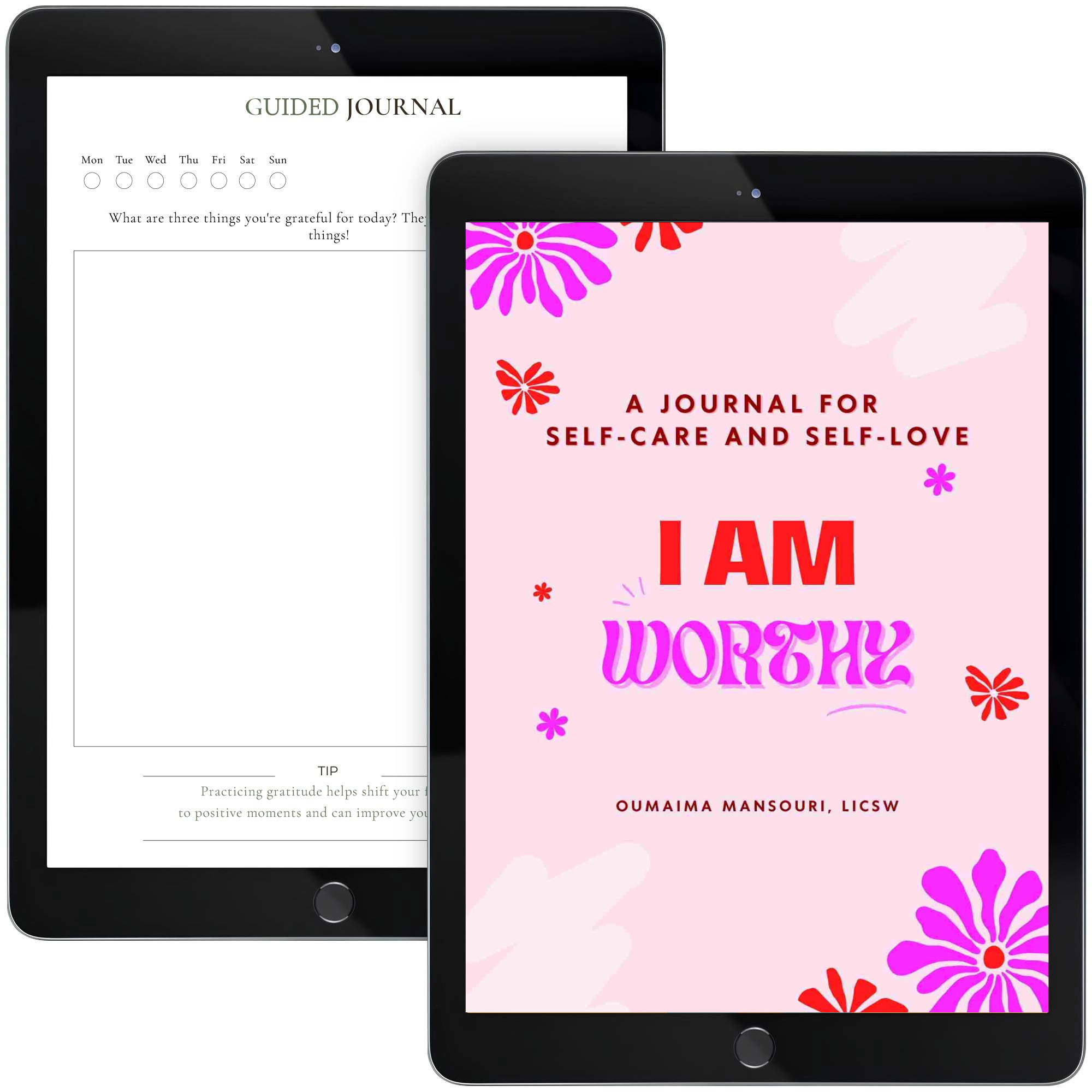 Self-care journal for teens – I Am Worthy journal cover