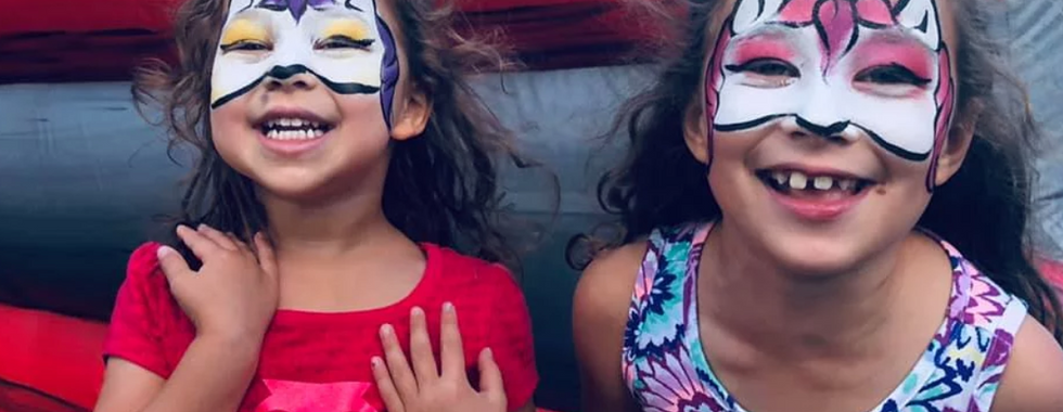 Professional face painters on staff.