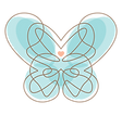 Custom conceptual illustration of a butterfly to mimic a pelvic