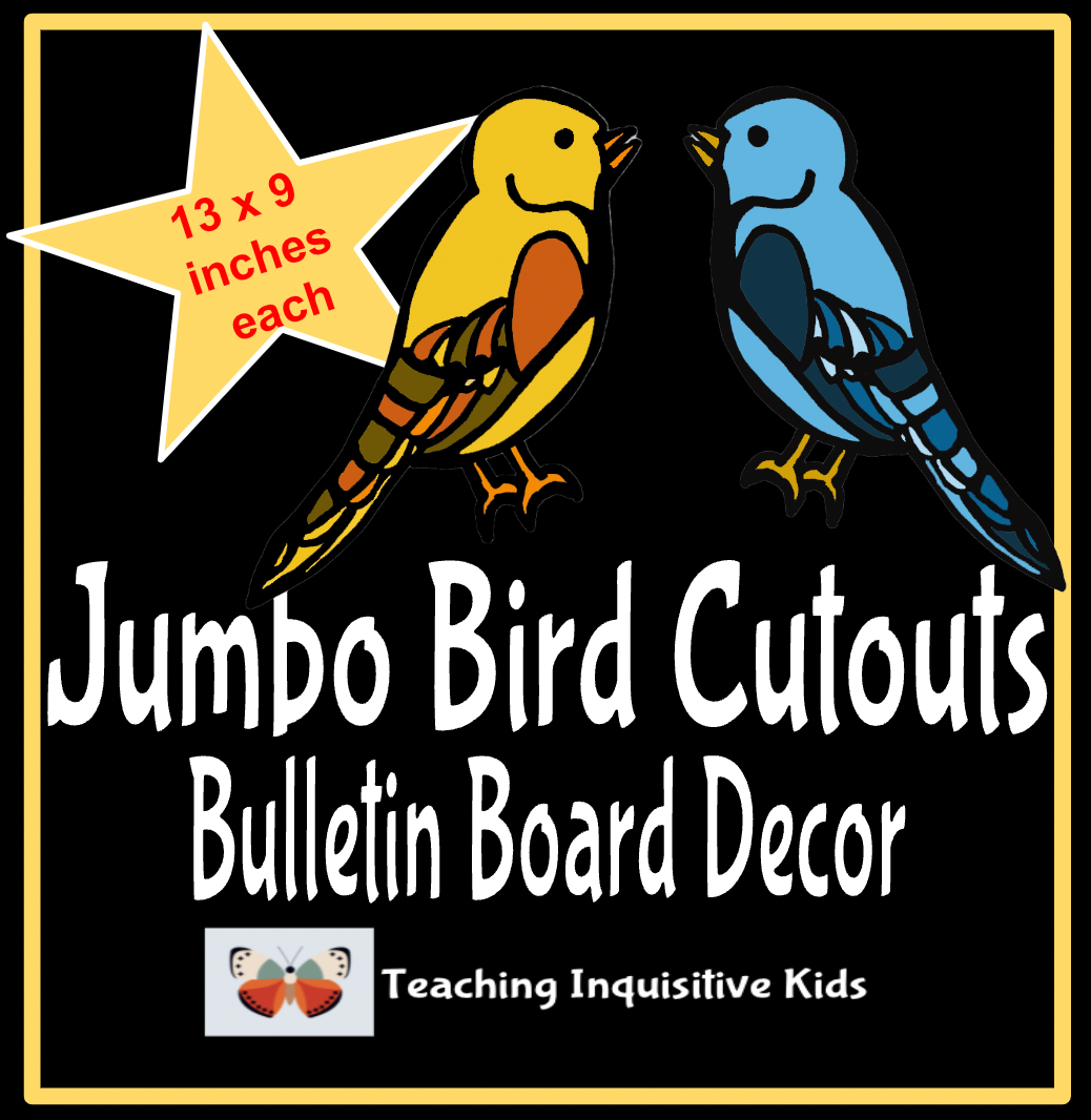 Jumbo Birds Poster Cutout: Bulletin Board Decor