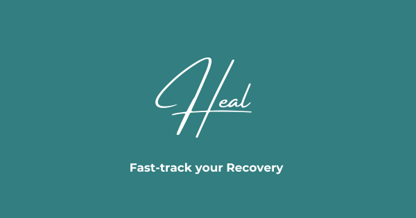 'Heal Course - Fast track your Chronic Illness Recovery' in white text on a green background
