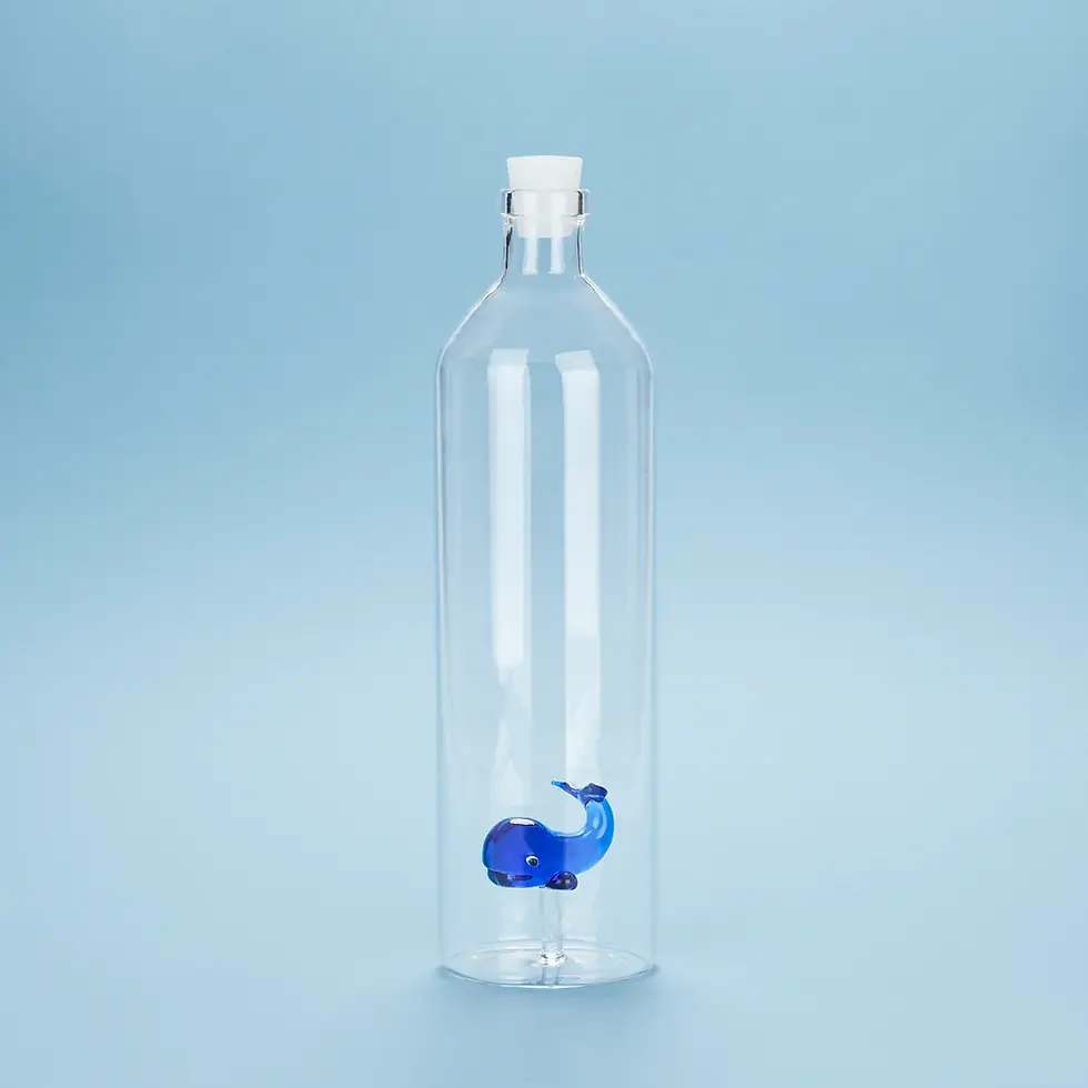 Thumbnail: Glazen fles met walvis