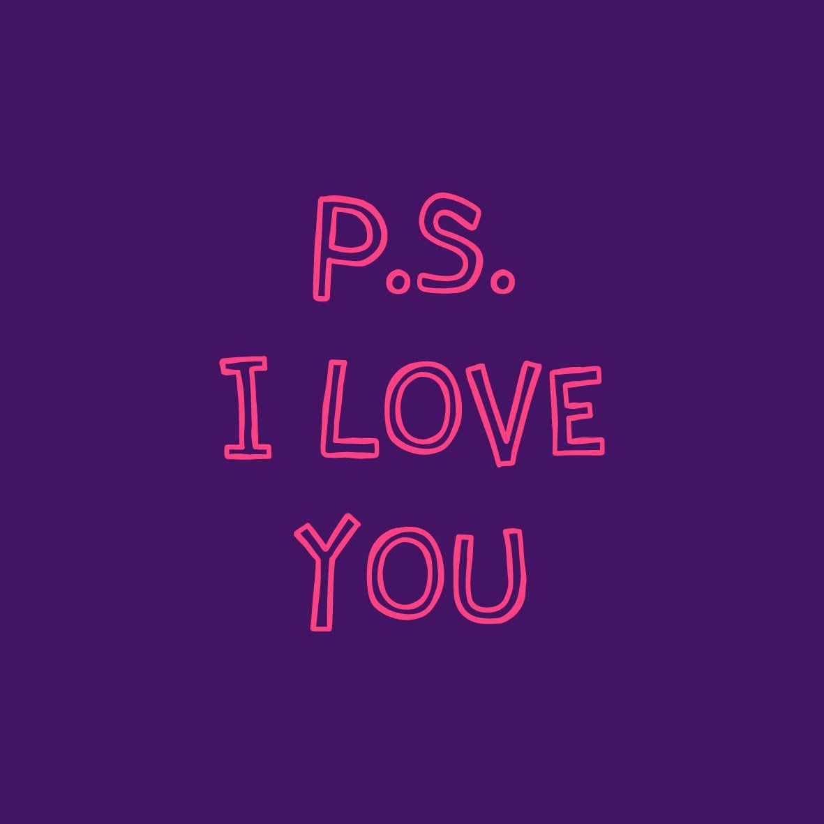 Tegeltje P.S. I love you