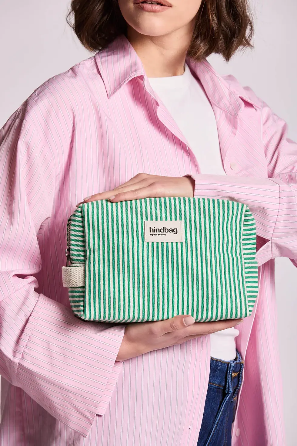 Thumbnail: Toilettas Hindbag Green Stripes