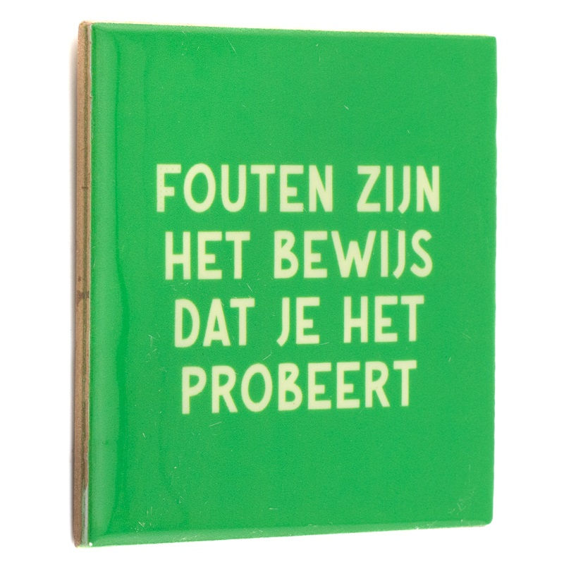Tegeltje - Fouten Zijn Het Bewijs Dat je het Probeert