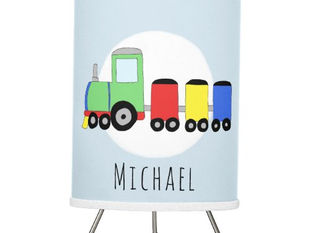 Top 5! Cute Baby Boy Colorful Transport Train Kids Tripod Lamp