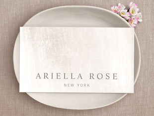 Hot Review! Simple Elegant Brushed White Marble Professional Business Card