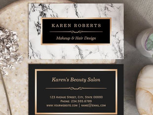Hot Review! Trendy White Marble Makeup Artist Hair Salon Business Card