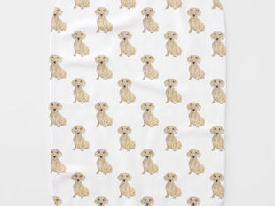 Top 10! Dachshund (Smooth, Cream) Baby Burp Cloth