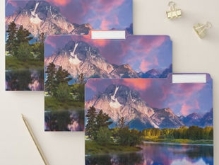 Hot Review! Sunrise at Oxbow Bend File Folder
