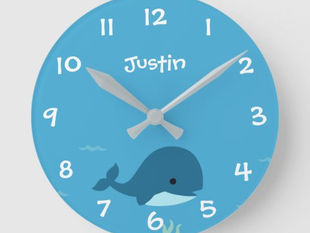 Top 10! Under the Sea Whale Kids Nursery Wall Clock