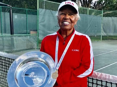 Rosalie Roz King proves tennis is for all ages