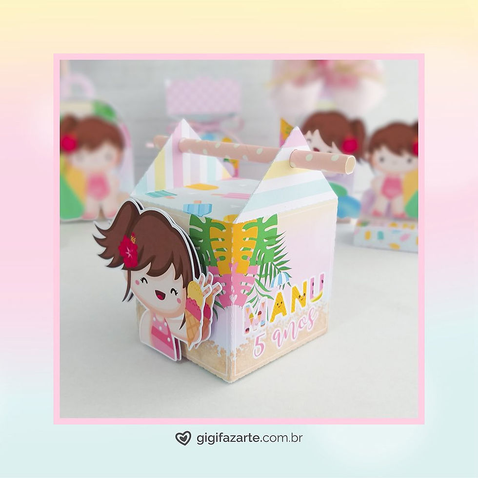 Lembrancinha Caixa Cubo | Praia