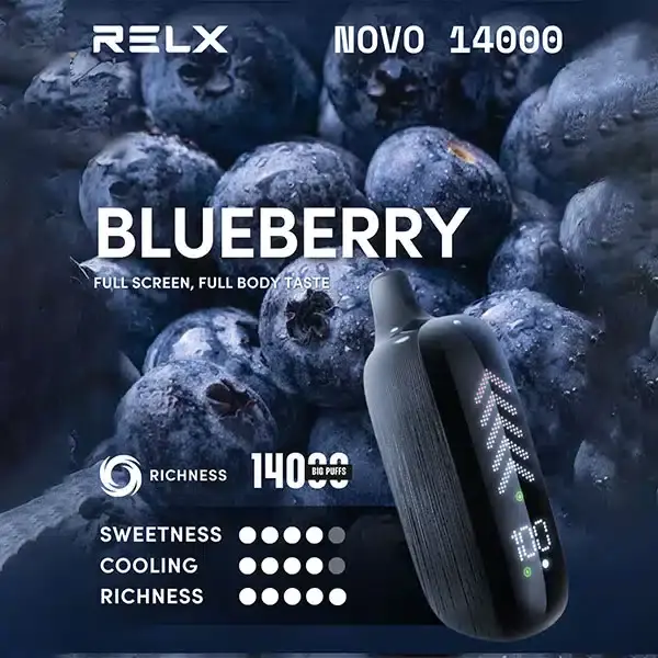 ภาพขนาดย่อ: Relx Novo 14000 Puffs  หน้าจอใหญ่ กลิ่นชัด ปรับรูลมได้  Nic 3%