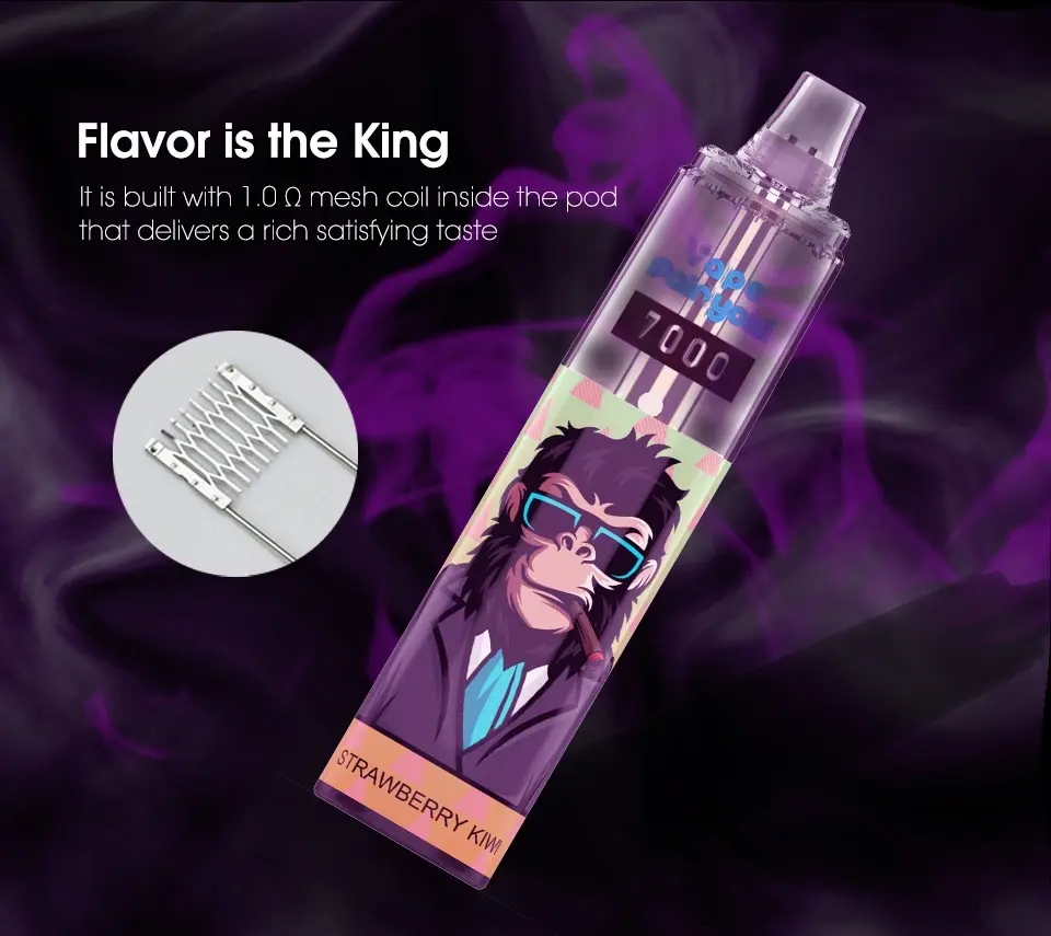 ภาพขนาดย่อ: Randm Tornado 7000 Puff ใช้แล้วทิ้ง มีไฟตอนสูบ ชาร์จได้ ปรับรูลมได้ 