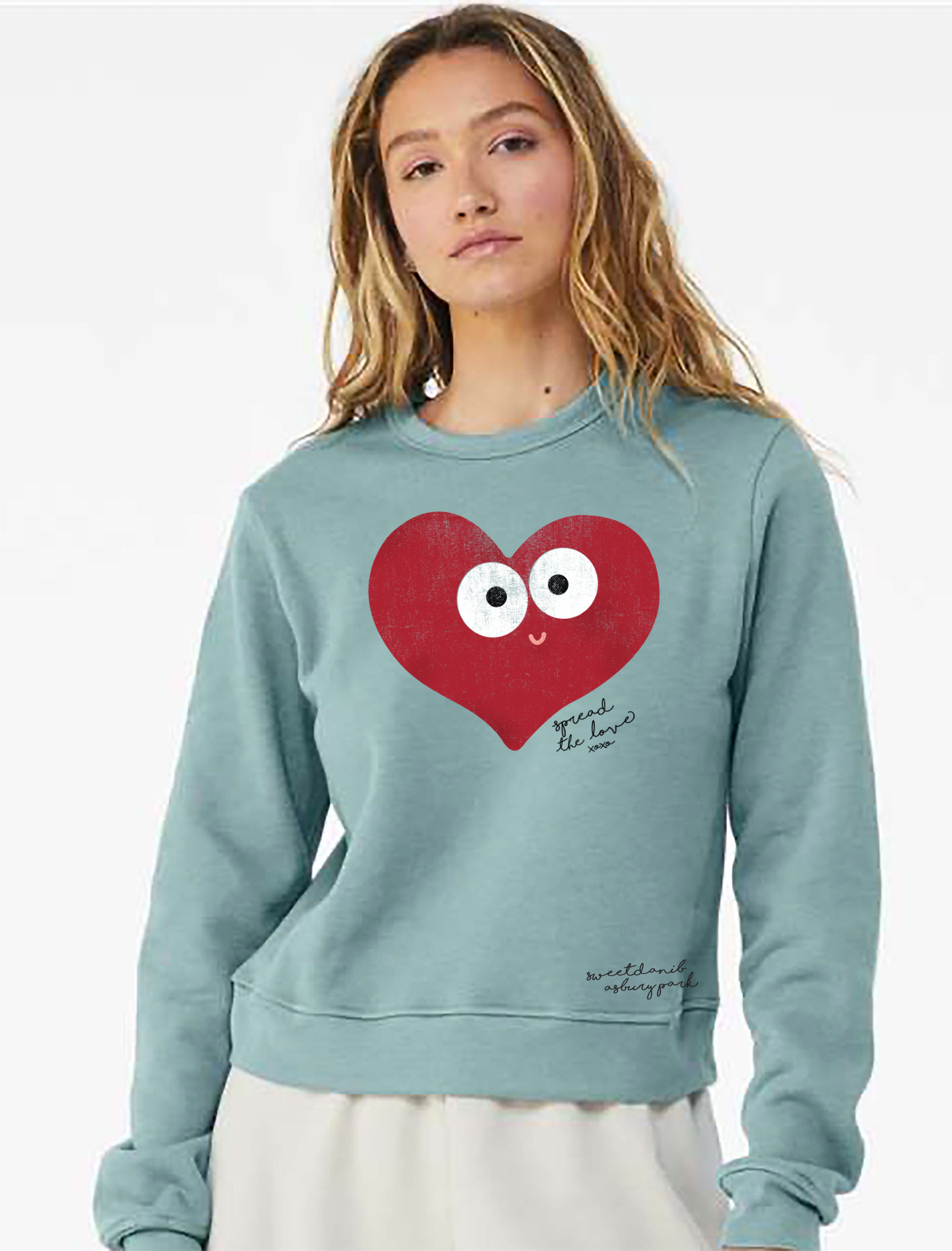 “Spread the Love Heart” Women’s Shortie Crewneck