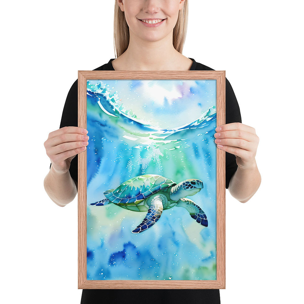 Thumbnail: Sea Turtle Framed Print