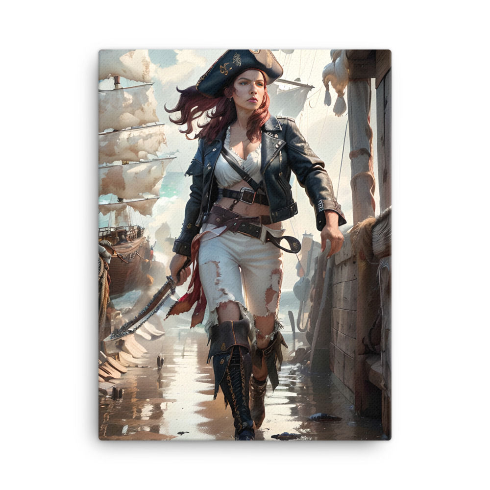 Pirate Anne Bonny on Canvas