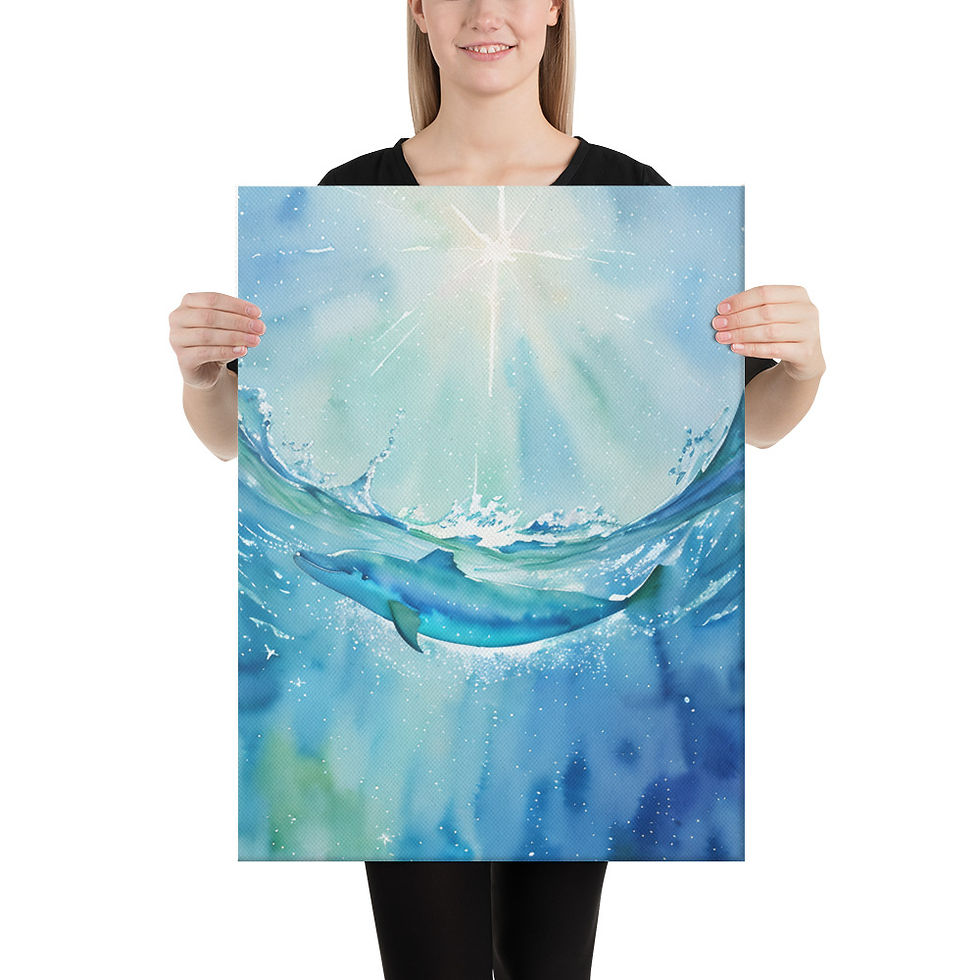 Thumbnail: Happy Dolphin on Canvas