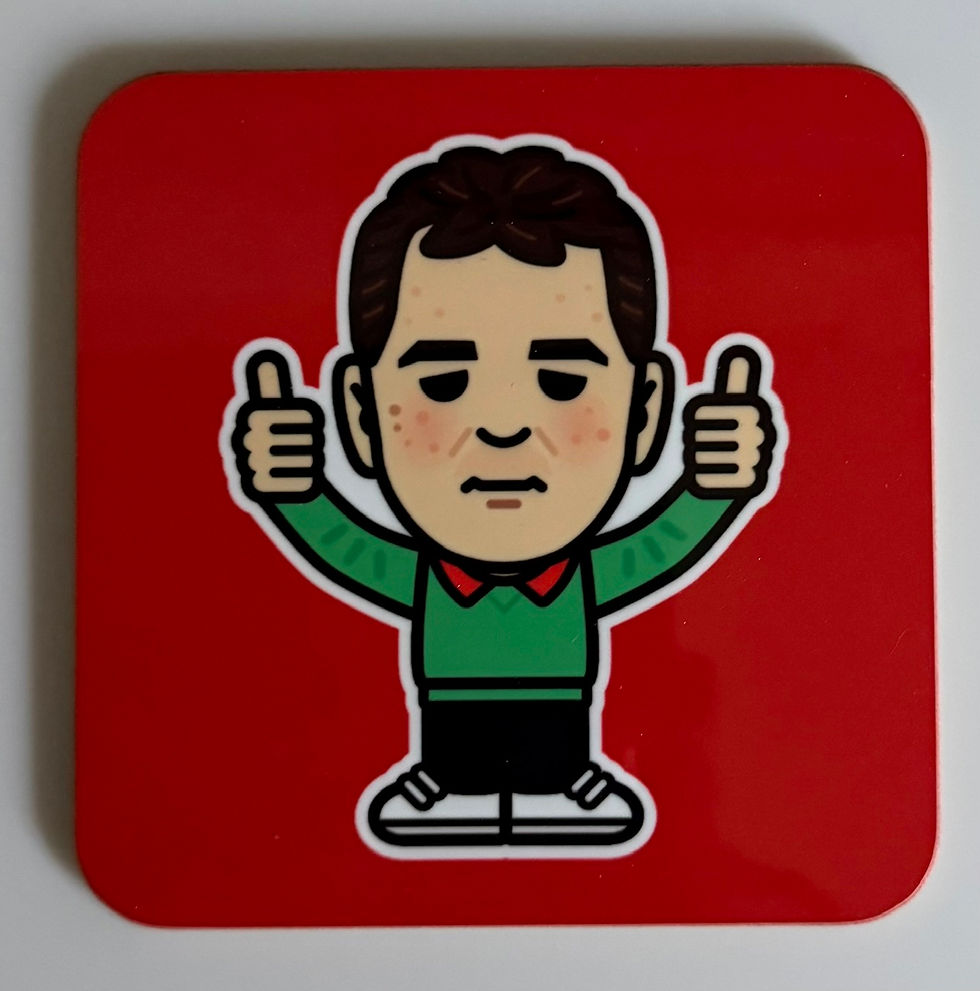 Thumbnail: Brian Clough green jumper coaster