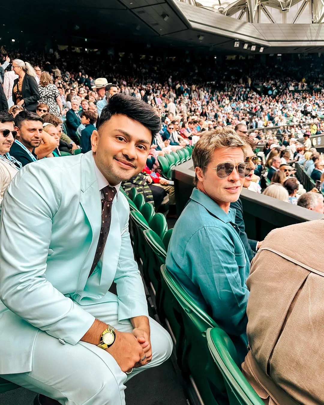 Awez Darbar with Brad Pitt