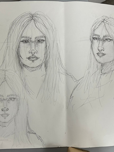 'self-portrait study sketch'