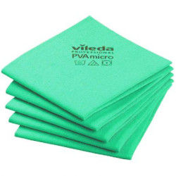 Thumbnail: PVA Vileda - Microfiber Cloths Blue/Red/Yellow/Green - 5 pcs