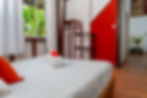 Room with queen bed