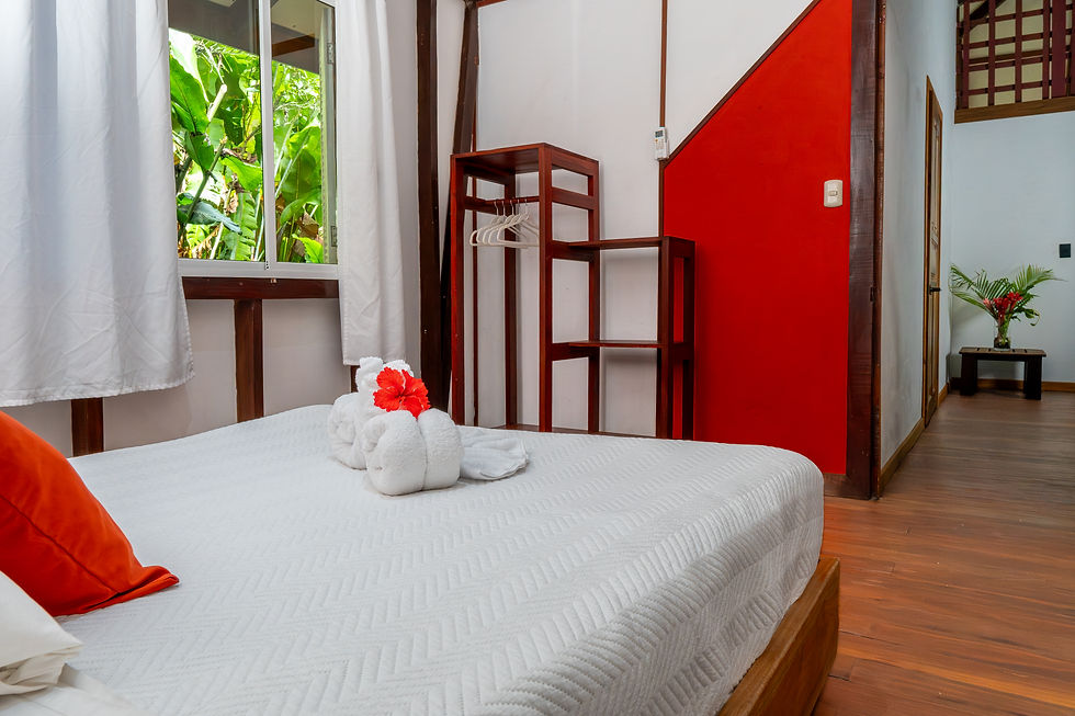 Room with queen bed