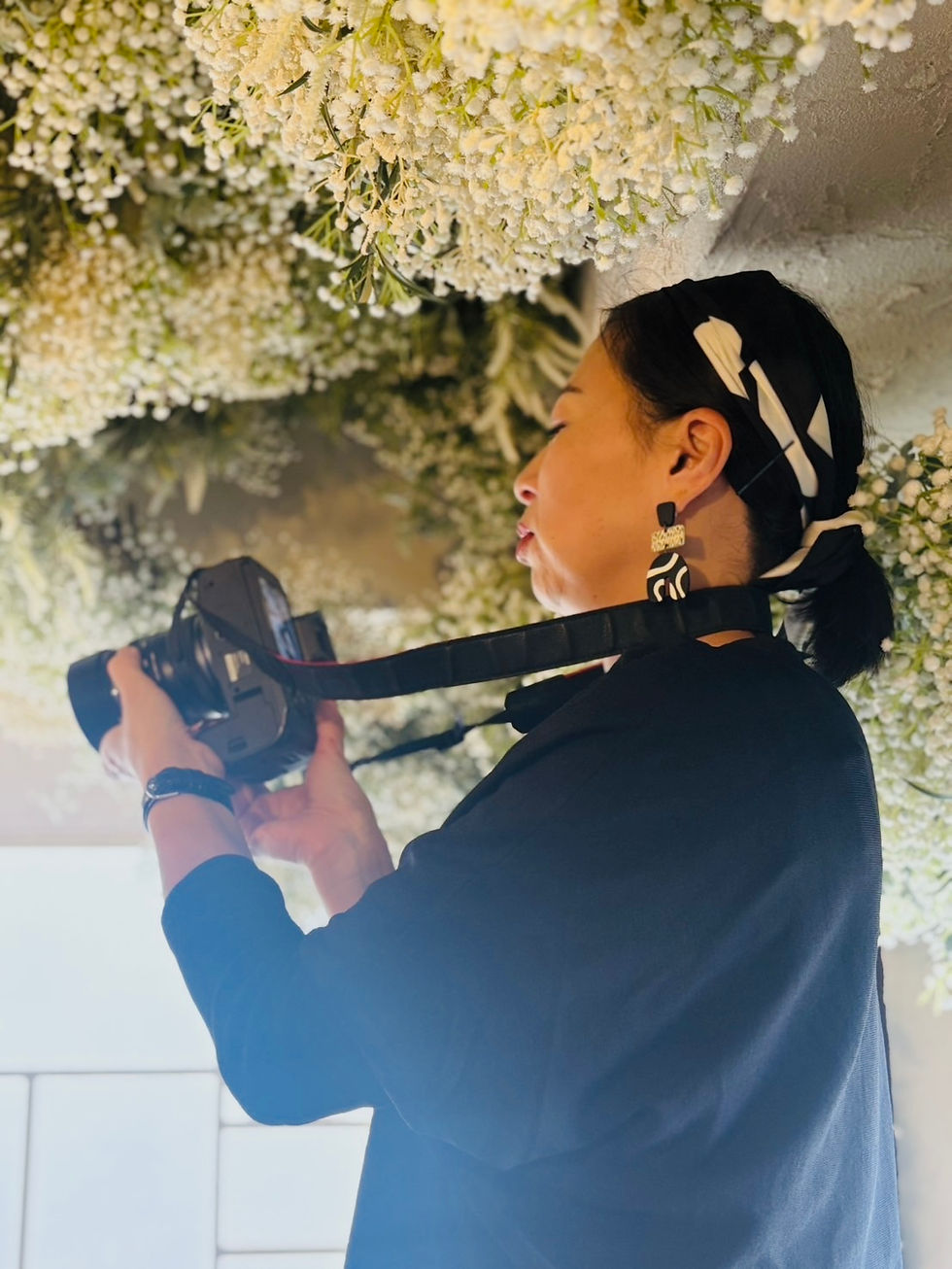 スタジオオウル浅草橋で撮影中の私。