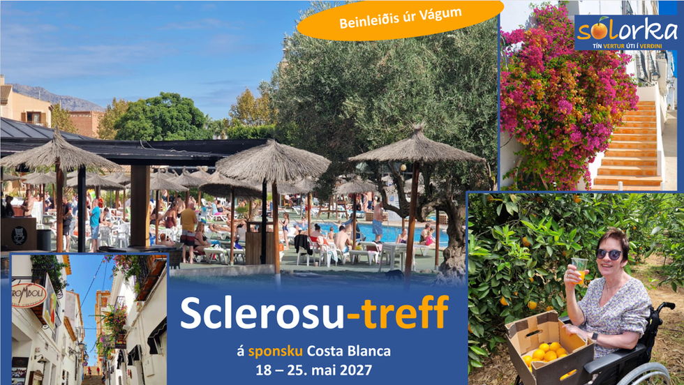 Kom við Sclerosufelagnum til Albir í Spania