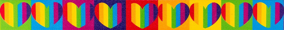 Thumbnail: Rainbow Hearts s/m pet collar