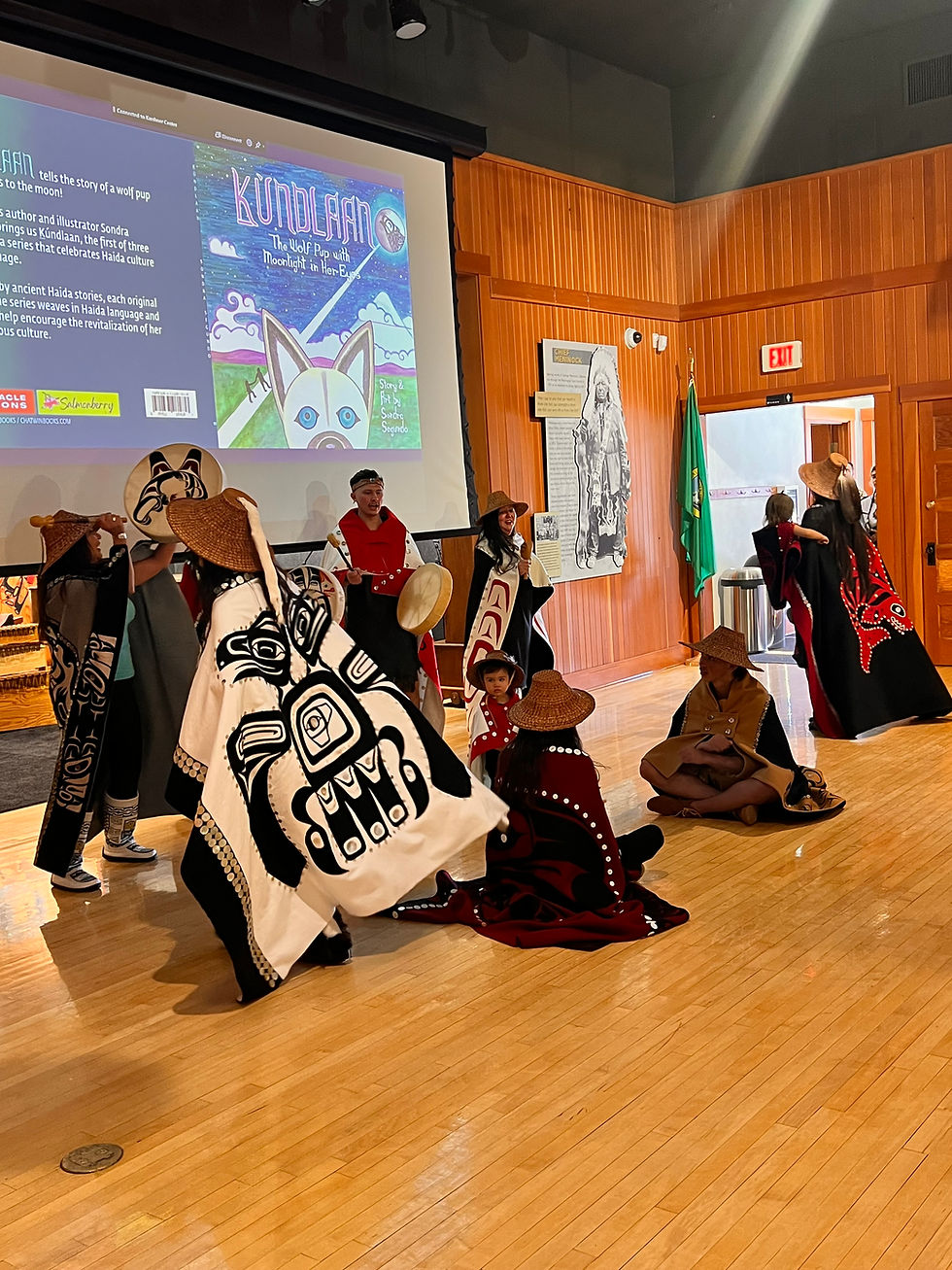 Haida Raven Clan Singers sharing culture.